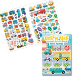 Use 'N Use Sticker Book Süper Seti (3 Adet Tak Çıkar Çıkartma Kitabı)