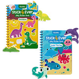 Stick4Ever İkili Set -  Dinosaurs & Under The Sea (2 Tak Çıkar Jelly Sticker Kitabı)