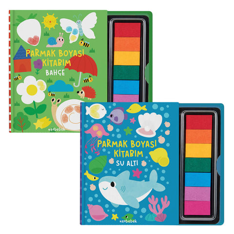 Parmak Boyası Kitapları Seti 2 (Bahçe - Su Altı)