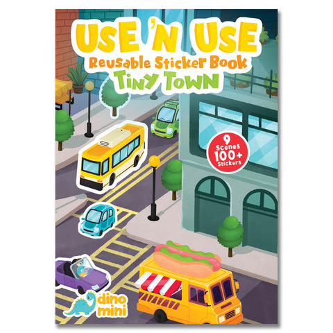 Use 'N Use Sticker Book Tiny Town (Tak Çıkar Çıkartma Kitabı)